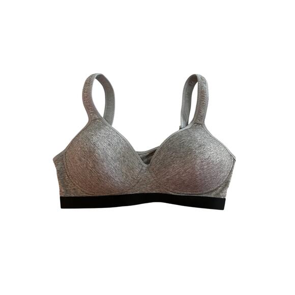 Zone Pro Bra Womens Size 1X Athletic Molded Cup Heather Gray Black Band - Picture 1 of 3